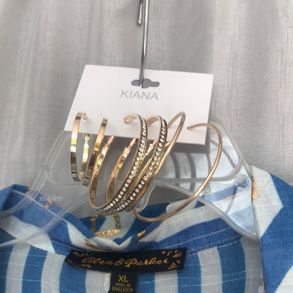 Alex&parker blue/gold dress - Picture 5 of 11